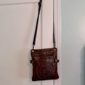 Patricia Nash brown leather crossbody purse